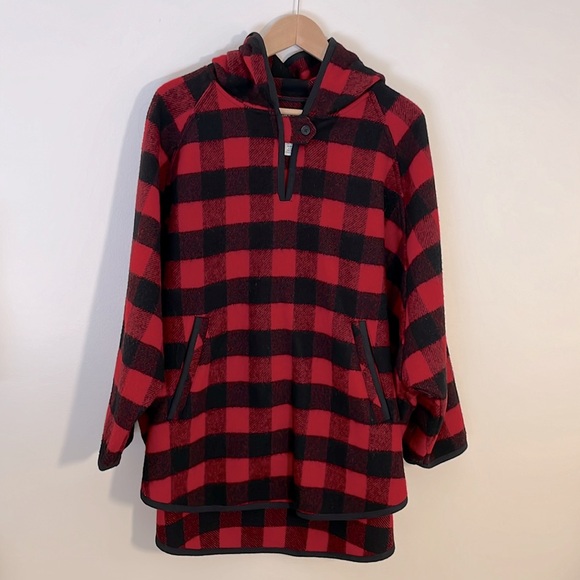 WOOLRICH Vintage Wool Popover Hooded Poncho - Picture 3 of 9